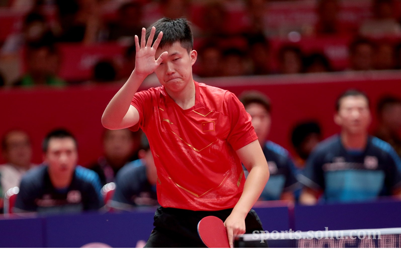 前方图:亚运会乒乓球男团决赛 王楚钦激情怒吼