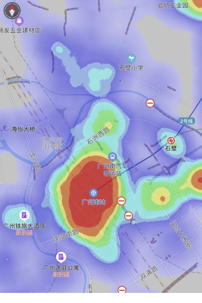 热力图中的广州:五一小长假,出城通道压力大,永庆坊人气旺